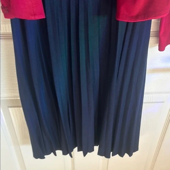 Lacoste Red Sweater with navy tank dress. Attached at shoulders. - Picture 6 of 8